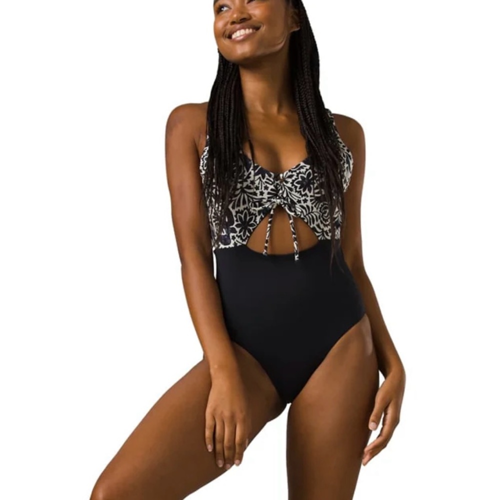 prAna Women's Ruby Beach Flora Fauna One Piece Swimsuit Small - Picture 2 of 13